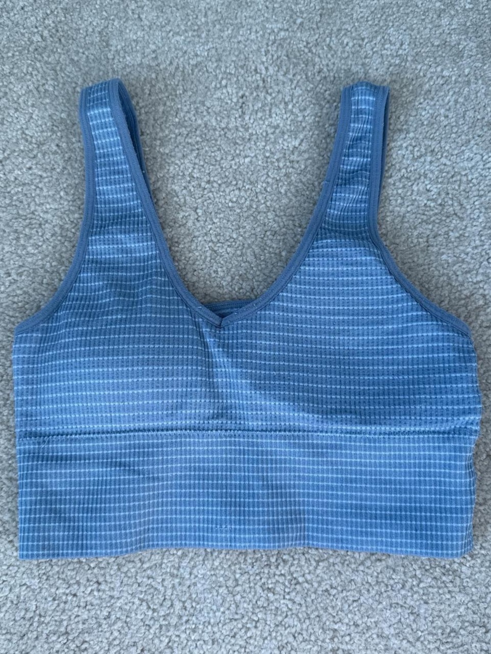 Aeropostale Light Blue Ribbed Wireless Bralette